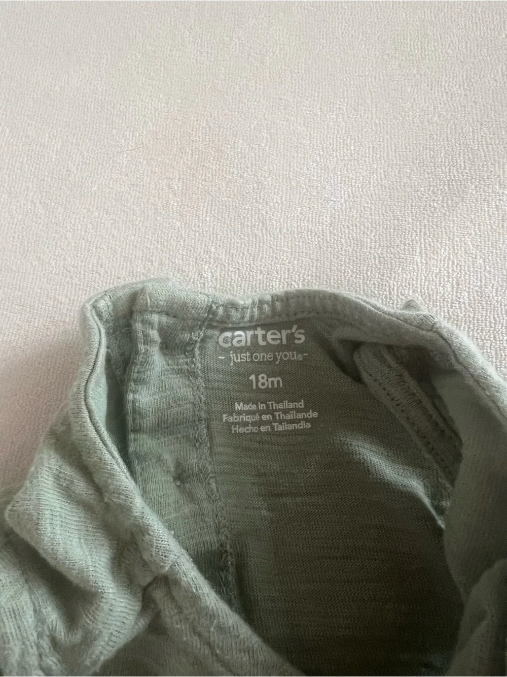 Carter's Olive Green Tank Top with Floral Blue and Green Shorts